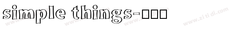 simple things字体转换